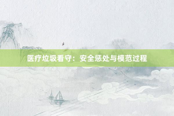 医疗垃圾看守：安全惩处与模范过程